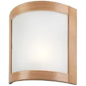 Lamkur Wandleuchte Zanna aus Holz, Höhe 34 cm, eiche hell