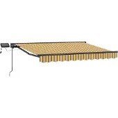 vidaXL Manueller Markisenrahmen mit LEDs 2,5 x 2 m