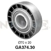 SNR Umlenk-/Führungsrolle, Keilrippenriemen ga37430 für ROVER MG