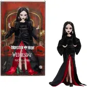 Monster High x Wednesday Sammlerpuppe, Morticia Addams im schwarzen Samtkleid, Modepuppe, Weiblich, 6 Jahr(e), Junge/Mädchen, 285 mm, Mehrfarbig