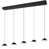 Reality Leuchten Pendelleuchte LED SANTA BHT 114x150x10 cm silber