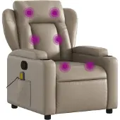 Syfax Massagesessel Cappuccino-Braun Kunstleder