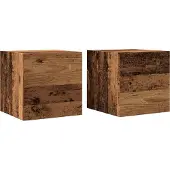 Syfax TV-Wandschränke 2 Stk. Altholz-Optik 30,5x30x30 cm