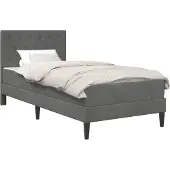 vidaXL Bettgestell mit Matratze Dunkelgrau 90 x 190 cm Samt