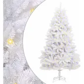 Syfax Künstlicher Weihnachtsbaum 300 LEDs PVC und Stahl Weiß