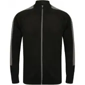 Finden & Hales Jungen Strick Trainingsjacke PC3083 (7-8 Jahre (128)) (Schwarz/Grau)