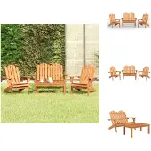 vidaXL 4-tlg. Garten-Lounge-Set Adirondack Massivholz Akazie - Gartenmöbel-Sets