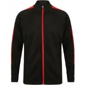 Finden & Hales Jungen Strick Trainingsjacke PC3083 (7-8 Jahre (128)) (Schwarz/Rot)