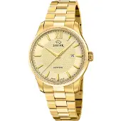 Jaguar Quarzuhr "Essentia", gold (goldfarben, gelbgoldfarben, gelbgoldfarben), Armbanduhren, Herren, goldfarben, Quarzuhr, Armbanduhr, Herrenuhr, Swiss Made, Edelstahlarmband, analog, Datum, Topseller