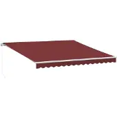 Syfax Markise Manuell Weinrot 400x300 cm