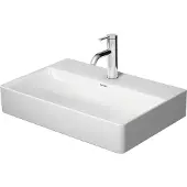 Duravit Möbelwaschtisch Compact DuraSquare 60x40cm, o. ÜL, m HLB, 1 Hahnloch, weiß