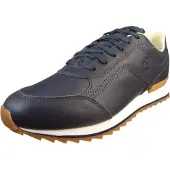 Timberland für Herren. TB0A2MP3EP11 Scout Heights Leder-Sneaker Marineblau (42), Wohnung, Schnürsenkel, Lässig