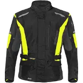 Germot Aron wasserdichte Motorrad Textiljacke, schwarz/neon, 3XL