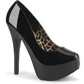 Bordello TEEZE-06 Damen Pumps von , Schwarz Lack , EU 41, US 11