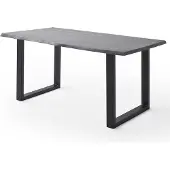 Lomadox Esszimmer Tisch 200x100 cm, Akazie massiv, grau sandgestrahlt - COSENZA-06
