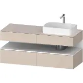 Duravit Waschtischunterschrank Qatego 140x55x60cm, w m/ta m, Pl, Beck. re