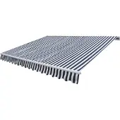 Syfax Gelenkarmmarkise Handbetrieben 300 cm Blau/Weiß