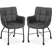 MX Sofa Esszimmerstuhl Maud - Anthrazit (2er-Set)