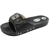 Scholl - "HFD Pescura" Clogs für Damen, Leder PP12372 (36 EU) (Schwarz)