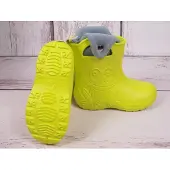 Camminare Frosch Gummistiefel Limette, isoliert mit herausnehmbarer Innensohle
