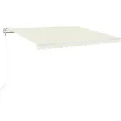 Syfax Elektrische Markise mit LED und Sensor 4 x 3,5 m Creme