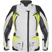 Germot Allround wasserdichte Motorrad Textiljacke, schwarz/grau/fluo-gelb, L