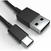 Goobay USB-C Ladekabel für Black View BV7000 Pro Schwarz 3 m