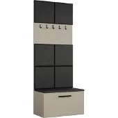 Masseno Garderobe-Set MODULO 80,6/204/40 cm Modern Garderobenschrank Kaschmir