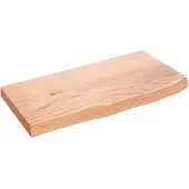 Syfax Waschtischplatte Hellbraun 60x30x(2-4) cm Massivholz Behandelt