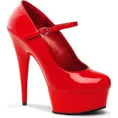 Pleaser DELIGHT-687 Damen Pumps von , Rot , EU 38, US 8