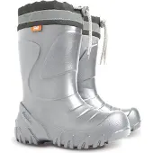 Demar Kinder Gummistiefel Winterstiefel Regenstiefel Kinderstiefel Gefüttert Silber 26/27