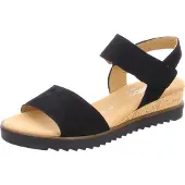 Gabor Damen Keilabsatz-Sandalen aus Nubukleder mit Klettverschluss, 2 cm Absatzhöhe