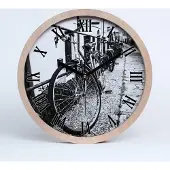 Tulup Holzuhr 25fi cm wanduhr - schwarze Spitzen - urban Bikes