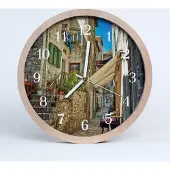 Tulup Holzuhr 30fi cm wanduhr - Gasse Architektur