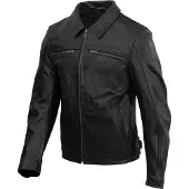 Merlin Kingsbury D3O Motorrad Lederjacke, schwarz, L