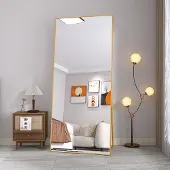 Moonbite Ganzkörperspiegel 180x80 cm – goldener Alurahmen, stellen oder hängen
