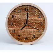 Tulup Holzuhr 30fi cm wanduhr - Ziegel Architektur