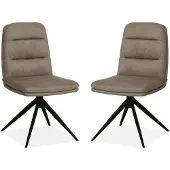 MX Sofa Esszimmerstuhl Giza - Taupe (2er-Set)