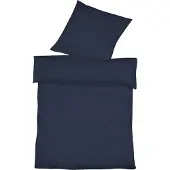Fleuresse Halbleinen Bettwäsche Provence 200x220 cm + 2x 80x80 cm navy
