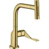Hansgrohe SPT 230 Se 2jet Axor Citterio mit Ausziehbrause, brushed brass