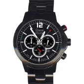 UMR Ruhla 91198 Chronograph Herrenuhr Schwarz Edelstahl 43 mm 10 ATM