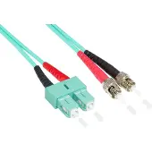 Alcasa electronik Patchkabel LWL Duplex OM3 (Multimode, 50/125) ST/SC, 3m,
