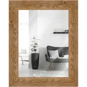MendeFrames Wandspiegel Massivholz sägeraue Oberfläche 50x75 cm Eiche H780