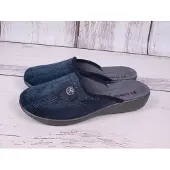 Inblu Damen Hausschuhe bequeme Blumen Blau 38