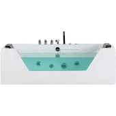 Beliani Whirlpool-Badewanne Weiß 170 x 80 cm Sanitäracryl Modern