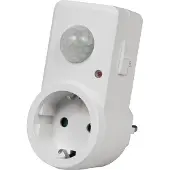 McPower Steckdosenadapter weiß, 1-fach Schuko bis 1200 Watt, mit Bewegungsmelder