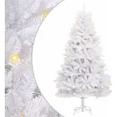 Syfax Künstlicher Weihnachtsbaum 300 LEDs PVC und Stahl Weiß