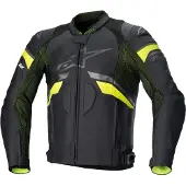 Alpinestars Jacke GP PLUS R RIDEKNIT, TECH-AIR 5 kompatibel, (schwarz/fluoreszierend gelb, Größe 52)