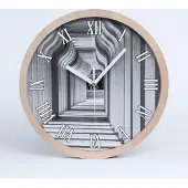 Tulup Holzuhr 30fi cm wanduhr - weiße Spitzen - Gang