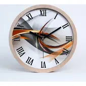 Tulup Holzuhr 20fi cm wanduhr - schwarze Spitzen - abstrakcjaale